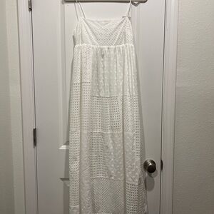 Rails White Eyelet Maxi Dress